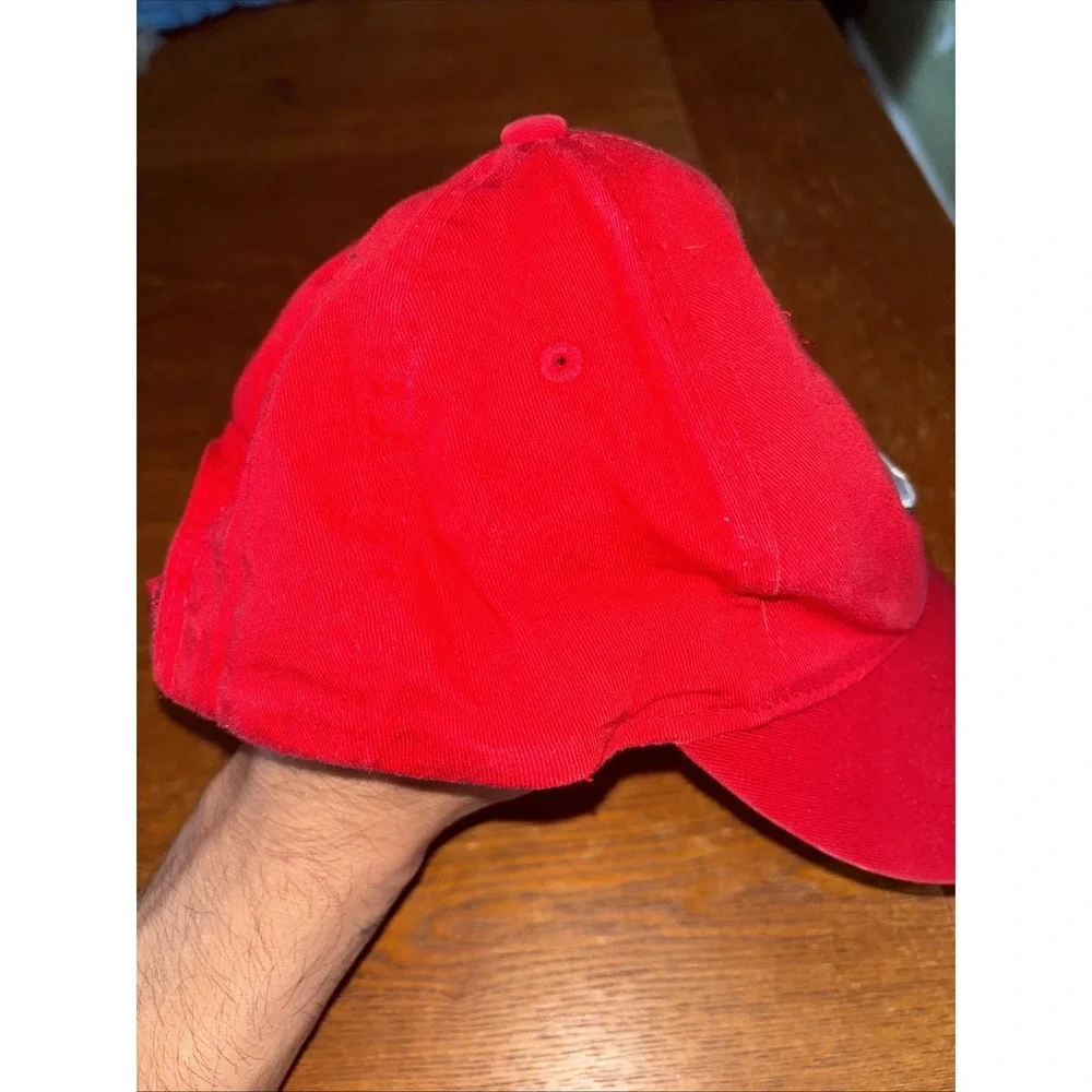 Team MLB Cincinnati Reds Baseball Cap Hat Red Adjustable Hook Loop Dad‎ Hat